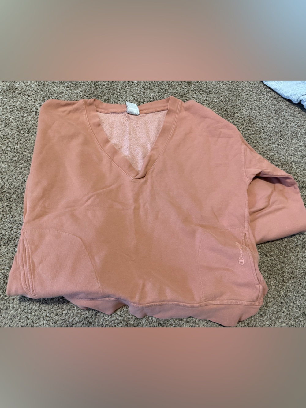 Champion Pink Dusty Rose V‑Neck Pajama Top
